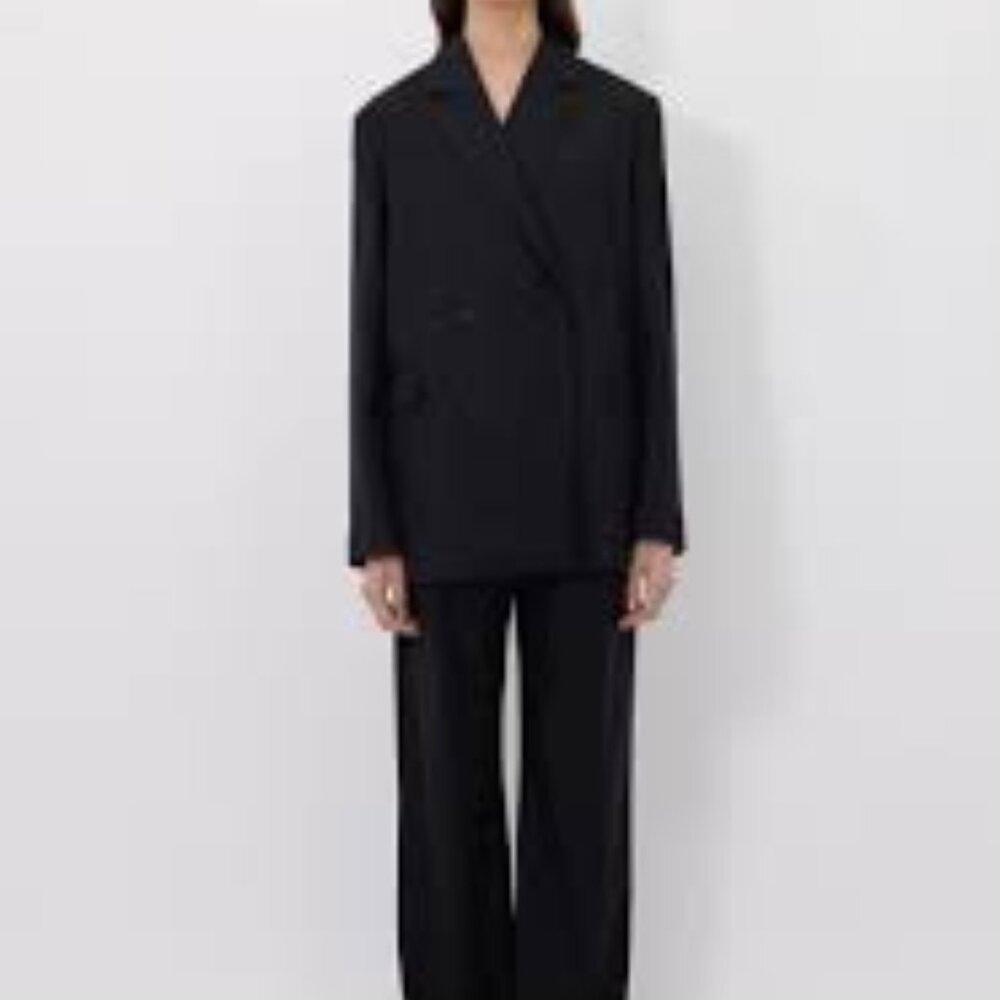 LOULOU DE SAISON DONAU LDS  Black Virgin wool jacket Blazer - Picture 2 of 3